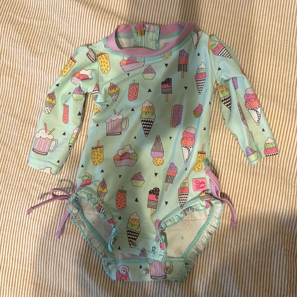 Adorable ice cream pattern baby bathing suit